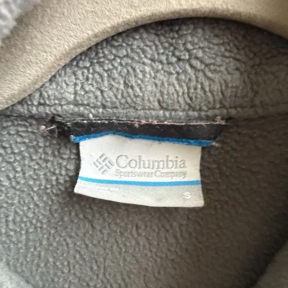Columbia Jacket Mens Gray Fleece Coat Full Zip Outdoor Adult Size Small - Picture 3 of 4